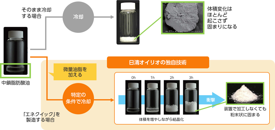 油脂を粉末化する独自技術