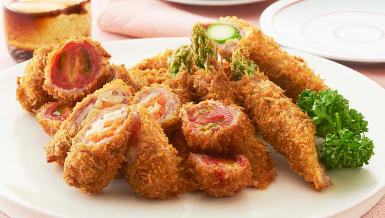 春野菜の肉巻き揚げ