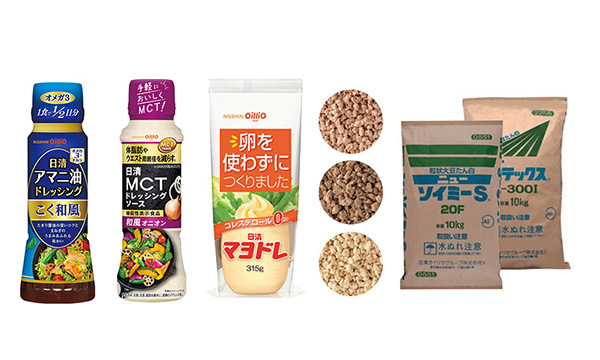 Seasoning, soybean materials and foods