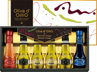 OBVシリーズ Oliva d' OilliOエキストラバージンオリーブオイル&バルサミコ酢&赤ワインビネガーギフト