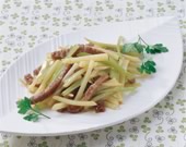 じゃがいもと牛肉のシャキシャキ炒め