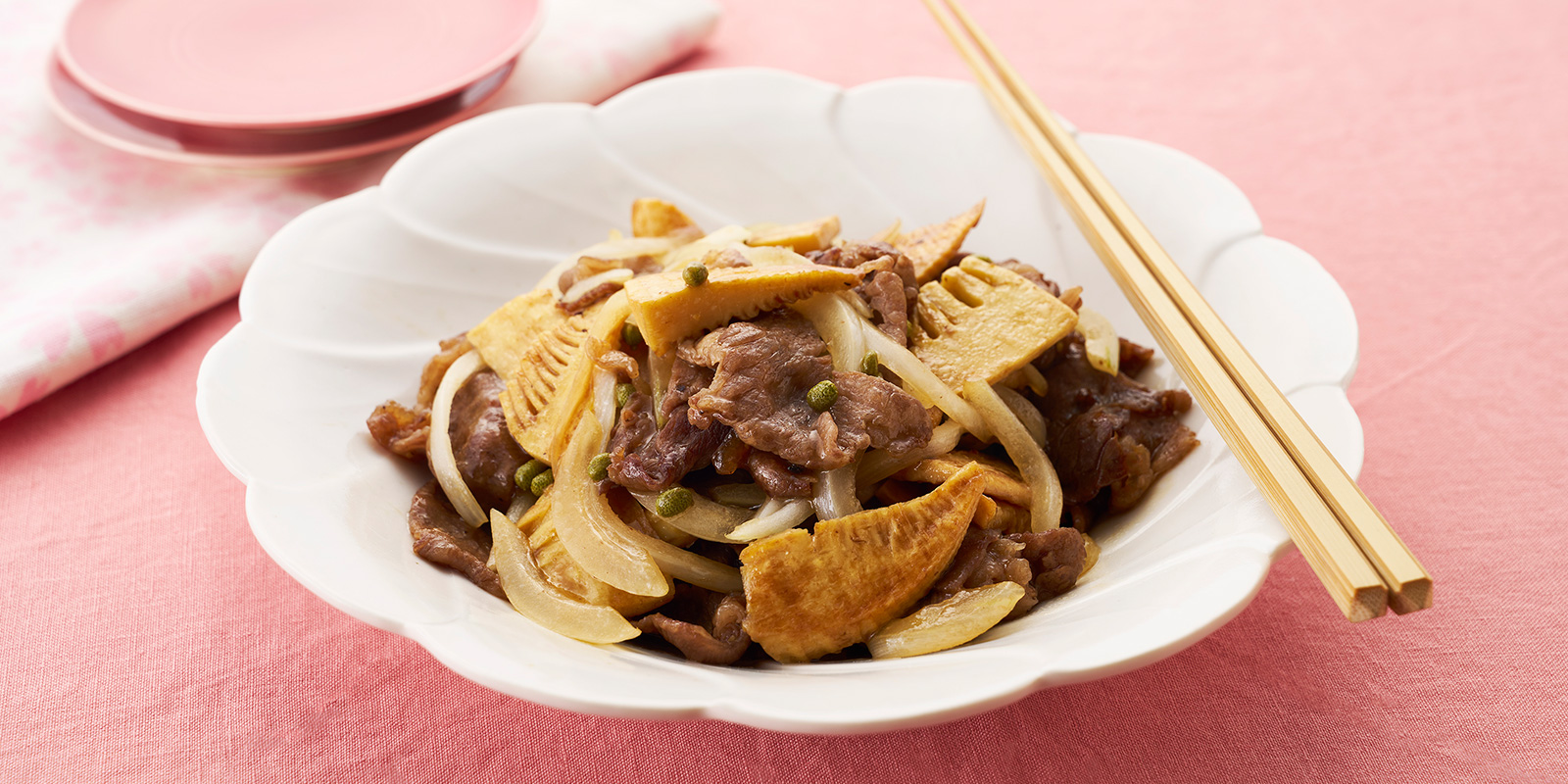 牛肉とたけのこの炒め煮