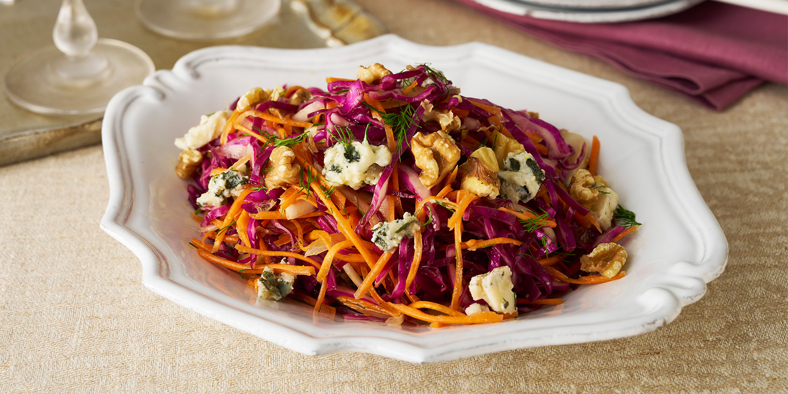 紫キャベツとブルーチーズのマリネ