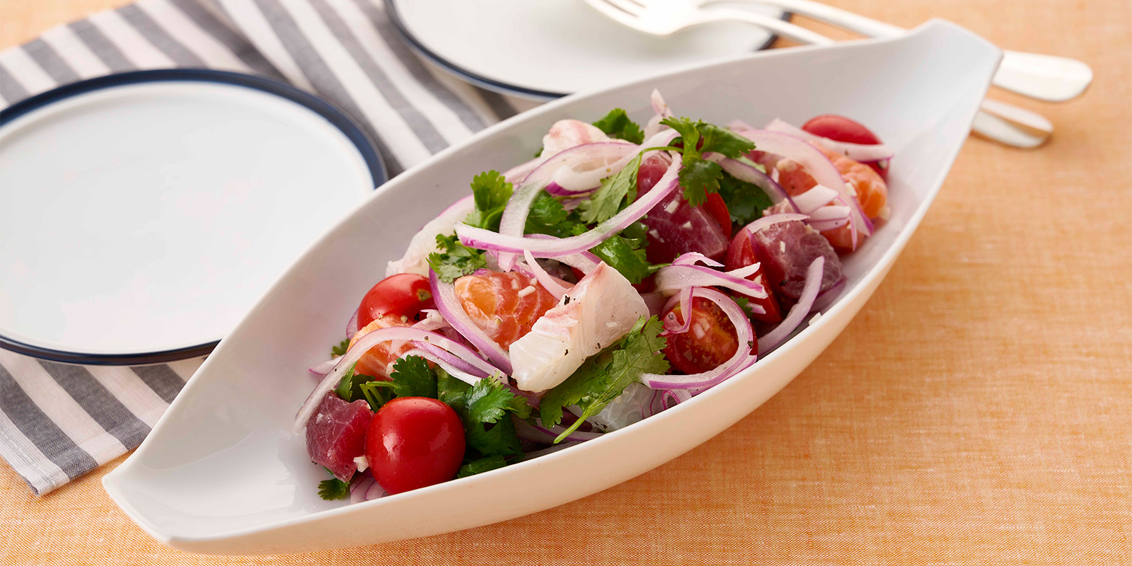 お刺身盛り合わせでセビーチェ