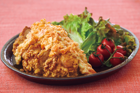 バリバリ衣のチキン南蛮 レンジにんじんタルタル