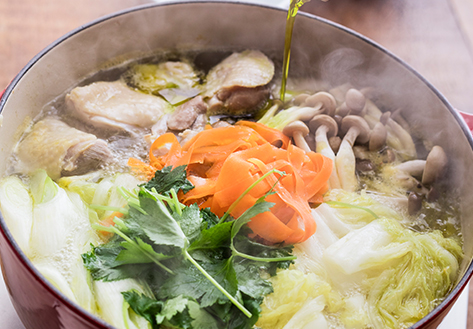 塩鶏と白菜のオリーブオイル鍋 わくわくレシピ 植物のチカラ 日清オイリオ
