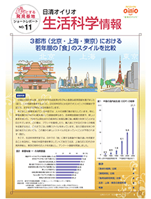 生活科学研究課 ショートレポート No.11 3都市（北京・上海・東京）の「食」のスタイルを比較