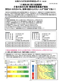 '17健康と食に関する意識調査