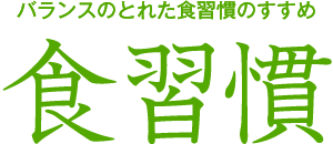 バランスのとれた食習慣のすすめ