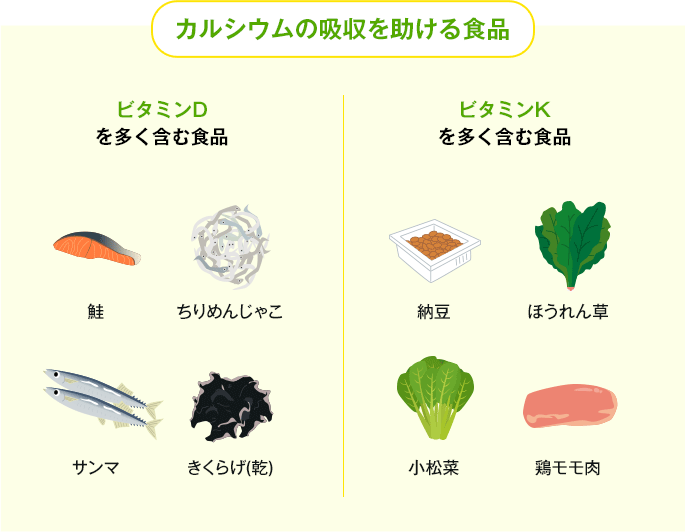 カルシウムの吸収を助ける食品