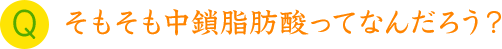 そもそも中鎖脂肪酸ってなんだろう？